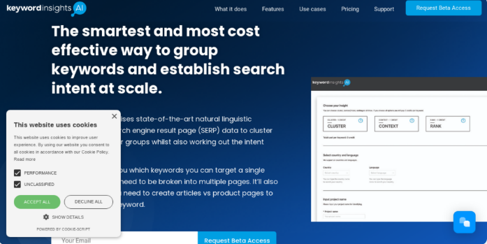 Keyword Insights - Best keyword clustering tool for agencies handling large keyword lists
